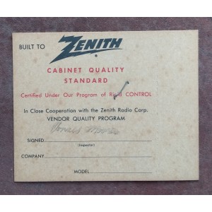 Zenith Speaker Cabinet 1960s
